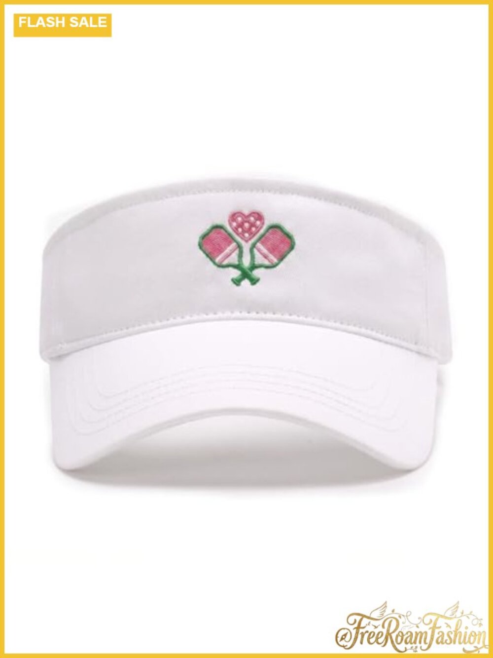 Embroidered Adjustable Cotton Sun Visor Golf Tennis Pickleball Cap